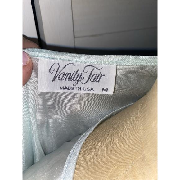 Vanity Fair 60s 70s Vintage Green Nylon Lace Trim Robe Nightgown Set Sz Medium - Picture 14 of 14